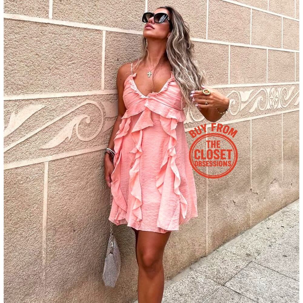 MANGO Ruffle Mini Dress NWT - Picture 11 of 16